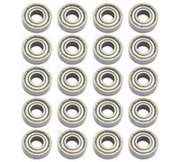 VGOL - Rodamientos de bolas (20 unidades, 696ZZ, multifuncionales, doble blindaje de ranura profunda para máquinas pequeñas/aparatos de oficina, 6 mm x 15 mm x 5 mm