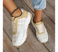 VGOLS Moda de la Mujer Patrón de Leopardo Zapatillas de Deporte Casual Slip On Low Top Cordones Plana Punta Redonda Antideslizante Plataforma Caminar Zapatos (Color : Bianco, Size : 43 EU)