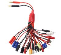 Vgoohobby 19 en 1 RC Car Truck Lipo Battery Multi Charger Adapter Cable Converter Compatible con Traxxas Tamiya Tamiya RC Car Truck Boat Lipo Cargador de batería