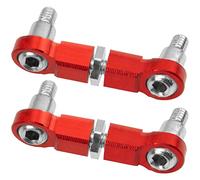 Vgoohobby - 2 varillas de enlace trasero de aluminio ajustables compatibles con Wltoys K969 K979 K989 K999 P929 P939 1/28 piezas de actualización de coche RC (rojo)