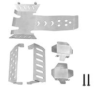 Vgoohobby Acero inoxidable RC Chasis Armadura Protector Eje Armadura Placa de protección RC Placa de deslizamiento compatible con VP VS4-10 Phoenix VPS09007 1/10 RC Off-Road Car