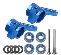 Vgoohobby Bloques de Transporte de Nudillos de dirección Frontal de Aluminio Compatible con 1/10 Traxxas Slash 2WD Rustler Stampede Bandit RC Car, reemplazo de 3736 (Azul)