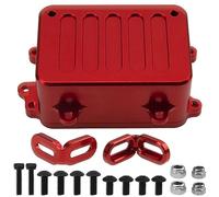Vgoohobby Caja receptora RC Caja de radio de aleación de aluminio CNC compatible con Traxxas TRX-4 SCX10 90027 SCX10 II 90046 D90 1/10 RC Crawler (rojo)