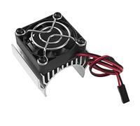 Vgoohobby Disipador de calor de aleación de aluminio con ventilador de refrigeración de 5 V para disipador de calor de motor eléctrico de tamaño 550 540 compatible con Traxxas Tamiya Redcat HPI Wltoys HSP Losi RC 1/10 Car Truck Crawler (plata)