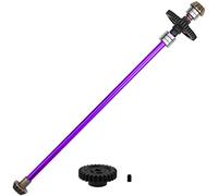 Vgoohobby Eje de transmisión central de metal RC Eje de transmisión central de coche con engranaje de motor 27T pieza de actualización compatible con Wltoys 124018 124019 1/12 RC Car Buggy (morado)