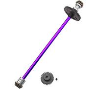 Vgoohobby Eje de transmisión central de metal RC para coche con pieza de actualización de engranaje de motor 27T compatible con Wltoys 144001 1/14 RC Car Buggy (morado)