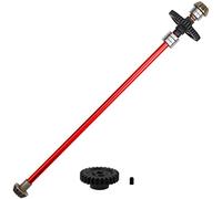 Vgoohobby Eje de transmisión central de metal RC para coche con pieza de actualización de engranaje de motor 27T compatible con Wltoys 124018 124019 1/12 RC Car Buggy (rojo)