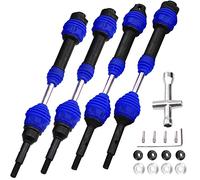 Vgoohobby - Eje de transmisión de acero CVD Dogbon delantero y trasero, compatible con Traxxas Slash 4X4 Stampede Rustler Hoss VXL 4X4 RC Truck Car (azul)