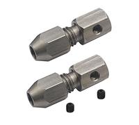 Vgoohobby - Juego de 2 conectores de acero inoxidable CNC con conector flexible para motor de acoplamiento flexible para bricolaje RC Boat Submarine (3,17 mm a 4 mm)