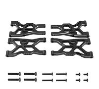 Vgoohobby Juego de brazos de suspensión delanteros y traseros de metal, piezas compatibles con Arrma 1/8 Infraction 4X4 MEGA/Vendetta 4X4 3S BLX RC Car (negro)