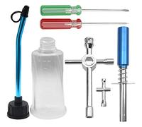 Vgoohobby Juego de herramientas de arranque de motor de bujía incandescente de manga cruzada, tanque de combustible RC, destornillador de ranura 0#+ 1# compatible con 1/8 1/10 Traxxas Redcat HSP HPI