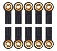 Vgoohobby - Paquete de 12 barras de acoplamiento de aluminio M3 para rótula, rótula, soporte CW de 20 mm, compatible con Tamiya Axial Redcat HPI Traxxas HSP 1/10 RC Truck Crawler Car (negro)