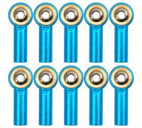Vgoohobby - Paquete de 12 soportes de rótula de aluminio M4 para barra de acoplamiento CW de 26 mm, compatible con Axial Redcat HPI Traxxas HSP 1/10 RC para coche, camión, Buggy Crawler (azul)