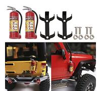 Vgoohobby Paquete de 2 extintores de incendio de simulación con calcomanías para decoración compatible con Traxxas TRX4 Axial SCX10 Tamiya CC01 D90 1/10 RC Crawler