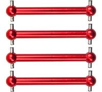 Vgoohobby - Paquete de 4 ejes de transmisión CVD de aleación de aluminio compatible con Tamiya TT02B TT-02B 1/10 RC para actualizaciones de coche (rojo)