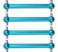 Vgoohobby - Paquete de 4 ejes de transmisión CVD de aleación de aluminio compatible con Tamiya TT02B TT-02B 1/10 RC para actualizaciones de coche (azul)