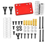 Vgoohobby Soporte de fijación invisible para coche RC compatible con 1/28 Wltoys K969 K979 K989 K999 P929 P939 284131 Kyosho Mini-Q RC Car Upgrade Parts (rojo)