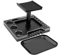 Vgoohobby Soporte de trabajo para coche RC con rotación de 360 grados, kit de soporte de estación de trabajo compatible con Traxxas TRX4M Axial SCX24 FMS FCX24 Wltoys 1/18 1/24 escala RC coche (negro)