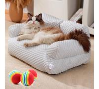 Vgpbphj Ice Silk Cooling Pet Bed Breathable Washable Dog Sofa Bed, Ice Silk Cooling Pet Couch, Cooling Dog Bed, Breathable Washable Pet Bed for Small, Medium, Large Dogs and Cats (Gray,M)