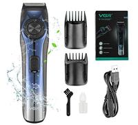 VGR Cortapelos inalámbricos para hombres, ajustable profesional eléctrico para hombre, corte de pelo en casa, recargable por USB, con 2 peines guía