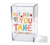 Vgrti Divertido soporte acrílico para lápices para escritorio, regalos de agradecimiento para profesores para mujeres, personal de secretaria escolar, regalos de regreso a clases, organizador de