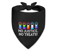 Vgrti No Justice No Treats - Bandana divertida para perro, bandana de protesta política para justicia social, bufanda para mascotas del mes de la historia negra, accesorios para fiestas, desfiles