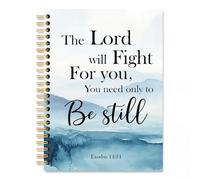 Vgrti The Lord Will Fight for You Need Only to Be Still - Cuaderno en espiral con versículo bíblico Éxodo 14:14, diario inspirador de montaña, promoción cristiana, regalos de despedida para mujeres