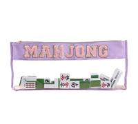 Vgvgaj Bolsas para Fichas De Mahjong,Bolsa de Almacenamiento con Cremallera para Fichas de Mahjong - Organizador Protector Transparente para Viaje Estudio Competiciones Diarias Fiestas al Aire Libre