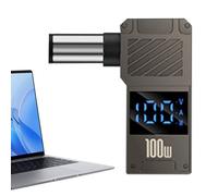 Vgvgaj Convertidor de enchufe hembra tipo C a conector macho CC | Adaptador de carga tipo C a CC | Suministro de cargador USB C a portátil con pantalla digital para batería