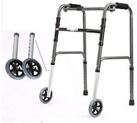 VGVSBG Andador Plegable con Ruedas, Andadores para Personas Mayores Andador Plegable para Personas Mayores con 2 Ruedas, Ayuda de Altura Ajustable, Marco para Caminar Rolling RS r DurableAid