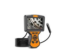 VGVSBG Cámara de inspección de Serpiente Cámara de inspección IPS de 5 Pulgadas Endoscopio LCD de Lente Simple y Doble Zoom 3X Cámara boroscopio Impermeable IP67 con