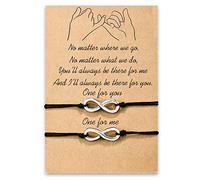VGWON - Pulseras de la amistad, original conjunto de pulseras, una excelente idea regalo para una hermana, para tu mejor amiga, para novio y novia, conjunto de dos pulseras hechas a mano, Nailon