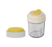 VGy790 - Taza de café helado portátil con bandeja de hielo, reutilizable, a prueba de fugas, taza de viaje para bebidas frías y heladas (blanco, 12,7 x 9,2 cm)