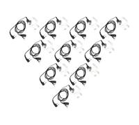 vhbw 10x Auriculares Compatible con Alan Midland 451, 443, 42, 445 Sport, 445 BT, 441 Radio, walkie Talkie, Tubo acústico Transparente