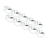 vhbw 10x Auriculares i Tubo de Sonido Seguridad Compatible con Motorola MDPMLN4418, FTN6707 Auricular, Equipo Radio - con Clip, Transparente/Blanco