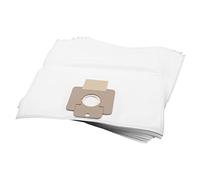 vhbw 10x Bolsa aspiradora compatible con Nilfisk Supreme LCD, 100, 150, 250 aspiradora - vellón micro, 44 cm x 36 cm, blanco