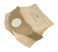 vhbw 10x bolsa compatible con Kärcher WD 2200 | WD 2210, WD 2240, WD 2.000 - WD 2.499, WD 2250 aspiradora - 25 cm x 24,5 cm marrón
