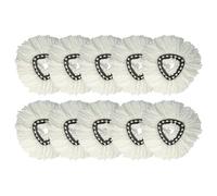 vhbw 10x Cabezal fregona reemplaza Vileda 152623 para fregona - Repuesto, Microfibra, Blanco