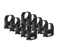 vhbw 10x Cinta de color de escritura compatible con Amano Pix 21, Pix 3000, PIX-15, PIX-200, PIX-28, Pix 10 impresora de matriz o de tickets - negro