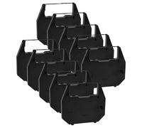 vhbw 10x Cinta de color de escritura compatible con Buero-Data Alpha-TOP impresora de matriz o de tickets - negro