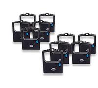 vhbw 10x Cinta de color de escritura compatible con OKI Microline 193 Plus, 193, 193 Elite, 194, 195, 280 DC impresora de matriz o de tickets - negro