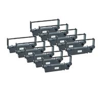 vhbw 10x Cinta de color de escritura compatible con Star Micronics MD-712 | MD712, MD-742, SP700, MD742 impresora de matriz o de tickets - negro