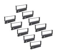vhbw 10x Cinta de color de escritura compatible con Towa ET 7626 F, Prosper 7626 F, ET 7600 Serie, ET 7626 impresora de matriz o de tickets - negro