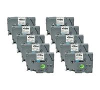 vhbw 10x cinta de escritura reemplaza Brother TZE-231, TZ-231 para impresora etiquetas 8m x 12 mm negro a blanco