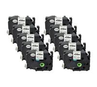 vhbw 10x cinta de escritura reemplaza Brother TZE-251 para impresora etiquetas 8m x 24 mm negro a blanco