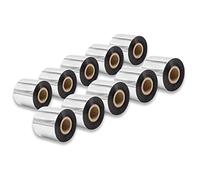 vhbw 10x cinta transferencia térmica compatible con TSC TTP-343 Plus, TTP-268M impresora etiquetas indeleble 60mmx300m cera plus