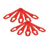 vhbw 10x Cuchilla repuesto compatible con Einhell RG-CT 18/1 cortacésped - Recambio, rojo, poliamida