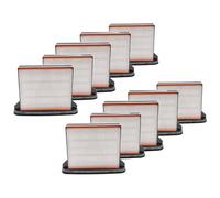 vhbw 10x Filtro compatible con Metabo ASR 35 L Autoclean, 35 M ACP, 35 L ACP aspiradora - filtro plisado plano/húmedo/Hepa negro gris blanco