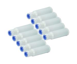 vhbw 10x Filtro de agua compatible con Krups Evidence EA89, EA8918, EA8908, EA891c máquina de café automática, cafetera exprés - blanco