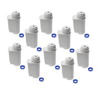 vhbw 10x Filtro de agua reemplaza Bosch TCZ-7003, TCZ70033, 12008246 para máquina de café automática, cafetera exprés - blanco